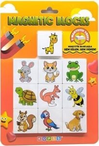 Efe'nin Hayvanat Bahçesi Seri-1 / Manyetik Blok- Magnet 20 Hayvan Figürü