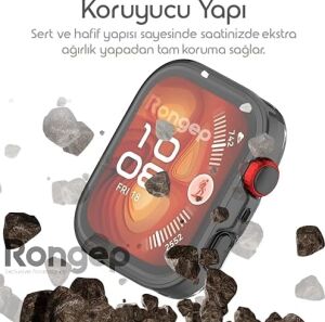 Watch Fit 4 Pro Için 360° Kasa Koruyucu Yumuşak Tpu Kılıf Dokunmatiği ve Netliği Etkilemeyen Fit 4 Pro Ekran Koruyucu Kılıf Darbelere Karşı  Watch Fit4 Pro Koruma (Şeffaf)