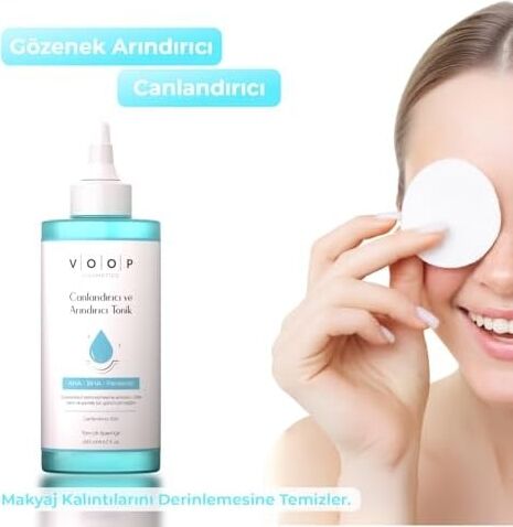 Voop Gözenek Sıkılaştırıcı Canlandırıcı Arındırıcı Siyah Nokta Karşıt Glikolik Salisilik Asit Tonik 200ML