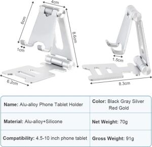 Hedea Metal Ayarlanabilir Kaymaz Kırılmaz Telefon ve Tablet Tutucu