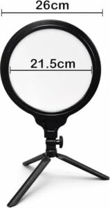 Halka Işık 8.4 Inç (21.5cm) 180CM Kablolu Stüdyo Işığı Ürün ve Görsel Fotoğraflama Işığı Fotoğraf Makinesi Kamera Youtuber Twich Ring Light Yayıncı Işığı (HP260 8.4inç Siyah)