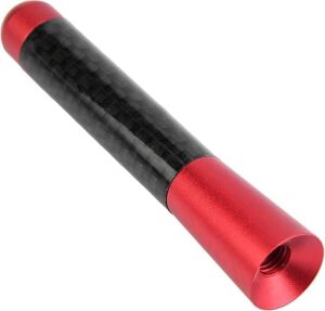 Uni̇versal Kırmızı Karbon Fi̇ber Oto Çubuk Radyo Anteni̇ 12 cm