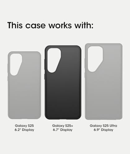 Galaxy S25+ Defender Serisi Xt Şeffaf Mıknatıslı Kılıf - Koyu Taraf (Siyah)