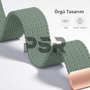 Psr Aksesuar Apple Watch Uyumlu Hasır Kordon – Örgü Tasarımlı, Ayarlanabilir | Hafif ve Konforlu Hasır Akıllı Saat Kayışı