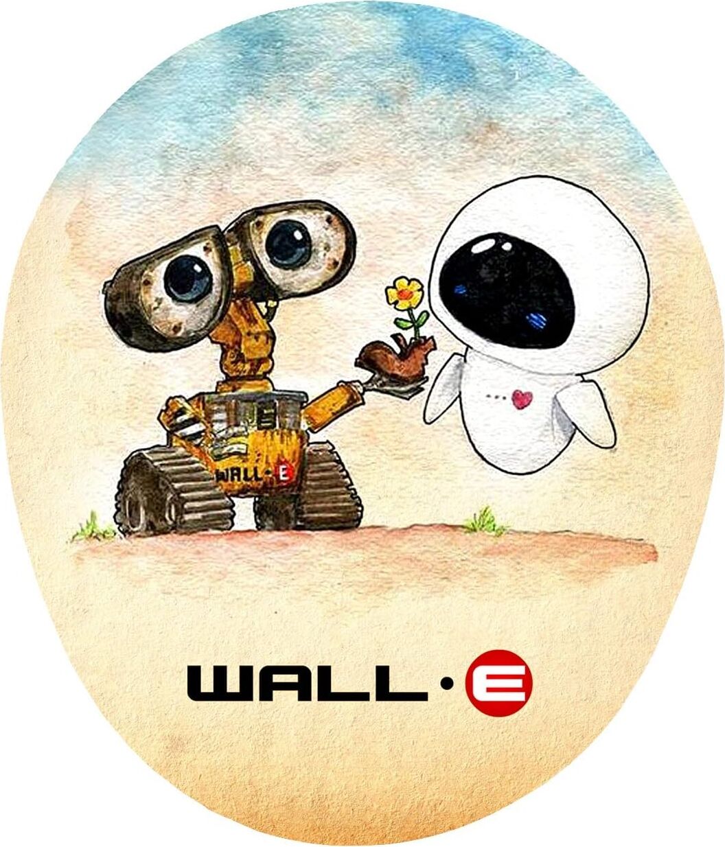 Wall E ve Eve Tasarım Bilek Destekli Mouse Pad