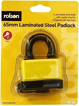 66515 Weatherproof Padlock, Black, 65 mm