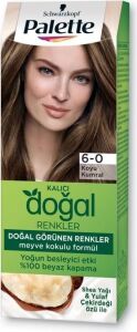 Kalıcı Doğal Renkler 6-0 Koyu Kumral Shea Yağı & Yulaf Çekirdeği Özlü Saç Boyası
