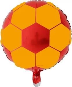 Taraftar Baskılı Sarı Kırmızı Futbol Topu Folyo Balon 1 Adet