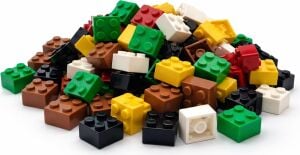 2x2 Yapı Blok Seti 100 Parça – Standart Ölçülerle Uyumlu Renkli Mini Tuğla Seti – Yaratıcı Oyun ve Eğitim Için, 3 Yaş Üzeri(Soğuk Renkler)