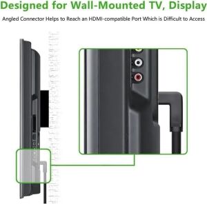 PX-4667 HDMI Dişi Erkek Uzatma, 1 Metre 90 Derece HDMI Uzatma Kablosu HDMI Uzatma, L Tip HDMI Uzatma, 1 Metre HDMI Uzatma
