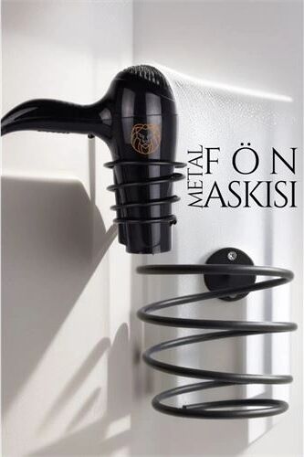 Metal Fön Askısı Siyah 719680