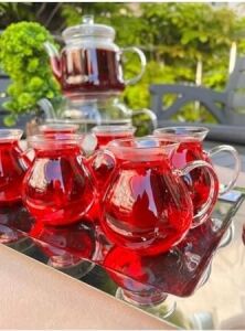 6 Adet Ateşe Dayanıklı Kulplu Cam Çay Bardağı Kupa Seti 200 ml MIT1165