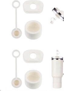 1 Set (3 Parça) Bej, Pipet Tıpası 40 ve 30 Oz Termos Için Sızdırmaz Seti,bej