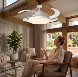 1 Adet Cata Ct 1156 Dolunay 72W Fanlı Kumandalı LED Ampul 3 Renk