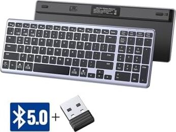 Kablosuz Ultra Ince Sessiz Bluetooth Türkçe Q Klavye, Siyah, 15258TR