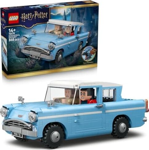 Harry Potter Sihirli Uçan Ford Anglia 76470-14 Yaş ve Üzeri Çocuklar Için Parçalarla Inşa Edilen Ron ve Harry Figürleri ile Hedwig Içeren Yaratıcı Oyuncak Yapım Seti, Hediye Fikri (868 Sayfa)