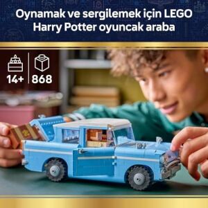 Harry Potter Sihirli Uçan Ford Anglia 76470-14 Yaş ve Üzeri Çocuklar Için Parçalarla Inşa Edilen Ron ve Harry Figürleri ile Hedwig Içeren Yaratıcı Oyuncak Yapım Seti, Hediye Fikri (868 Sayfa)