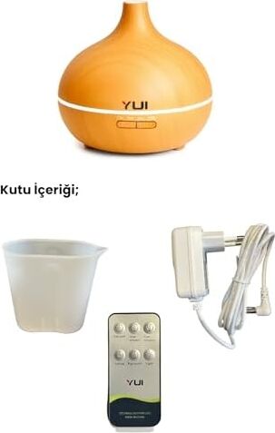 Yui AH30 Hava Nemlendirici Buhar Makinesi Ultrasonik Aroma Difüzör Oda Nemlendirici Işıklı
