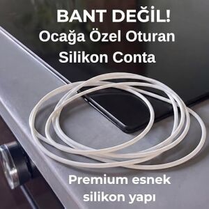 Ankastre Ocak- Indüksiyon Ocak- Sızdırmaz Silikon Conta – Bant Değil, Çıkarılabilir & Yıkanabilir – 60-75 cm Ocak Uyumlu Ankastre Ocak- Indüksiyon Ocak Kenar Silikonu (Beyaz)