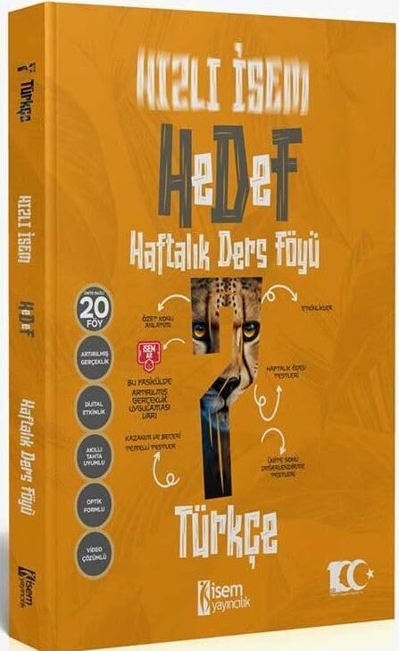 2024 Hızlı Isem Hedef 7. Sınıf Türkçe Haftalık Ders Föyü