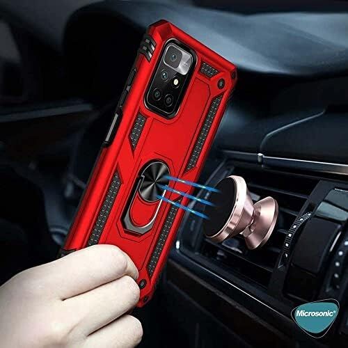Xiaomi Redmi 10 2022 Için Kılıf Military Ring Holder Siyah [redmi 10 2022 ile Uyumlu Kılıf - Siyah]