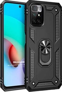 Xiaomi Redmi 10 2022 Için Kılıf Military Ring Holder Siyah [redmi 10 2022 ile Uyumlu Kılıf - Siyah]