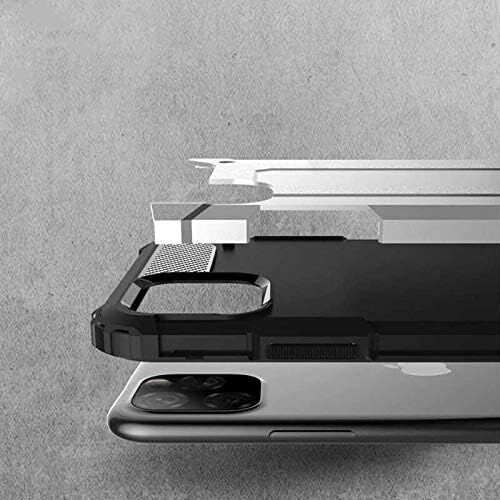 Apple iPhone 11 Pro Max ile Uyumlu Kılıf Çift Katman Koruyucu Crash Military Tank Kılıf - Gold