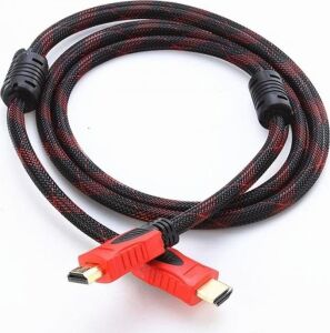 HDMI Kablo 1.5 Metre Ses ve Görüntü Aktarım Kablosu - Siyah/kırmızı