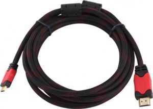HDMI Kablo 1.5 Metre Ses ve Görüntü Aktarım Kablosu - Siyah/kırmızı
