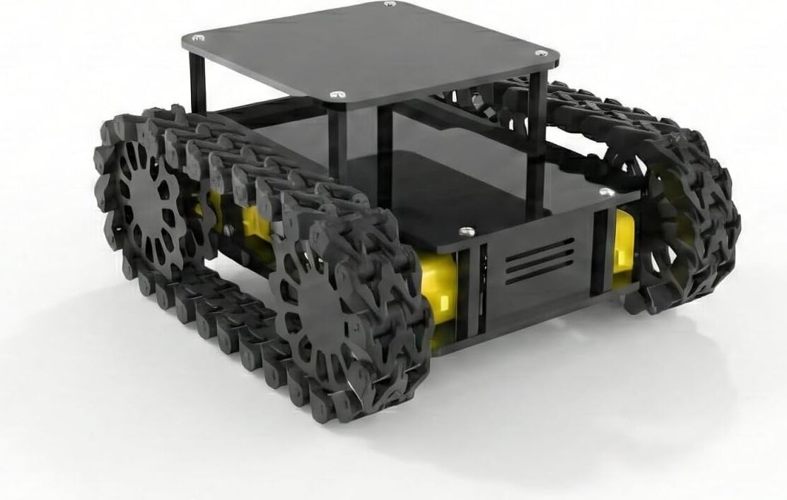 Arduino Uyumlu 4WD Araba Black Mamba Robot Platform Seti - Palet Tekerlekli Tank Şasesi - Arazi Robot Kiti