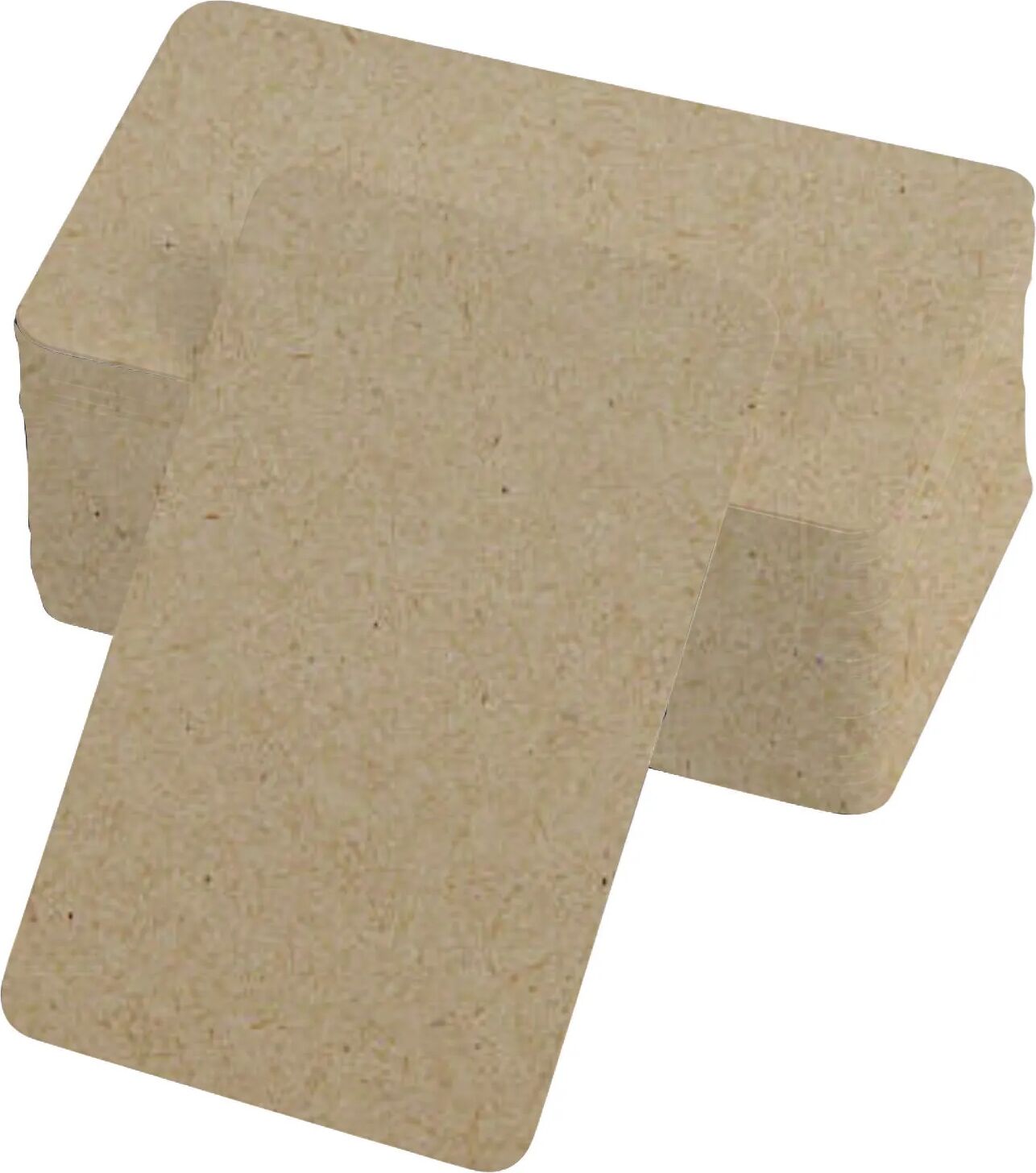 Boş Kelime Kartları 5x8 cm - 50 Adet Oval Kenarlı | Tabu & Not Kartları - Kraft