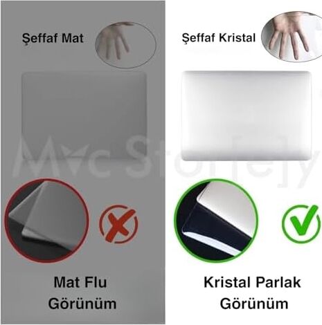 MacBook Air 15.3 Inç Kılıf A2941 M2 A3114 M3 A3241 M4 A3448 M5 Uyumlu Kristal Parlak Hard Case Şeffaf Tpu Sert Kapak Ince Hafif Çizik Darbe Koruyucu Siyah