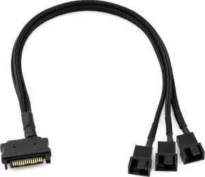 9745 Sata Power To Fan Çevirici 3 Port Y Pin Pwm Çoklayıcı Splitter 30CM 24AWG Fan Kablosu, Bilgisayar Anakartının Cpu Fanının Güç Sağlamak Için Sata Arayüzünü Kullanması Sağlamak