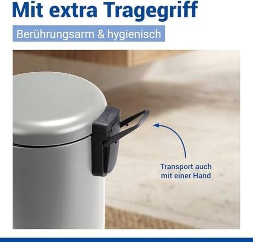 Leman Taupe 3l Entegre Atık Torbası Tutuculu Kozmetik Pedal Kutusu Gri - Gri-Kahverengi