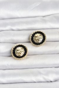 Aslan Model Gold Renk Düğme Veya Manşet Broşu