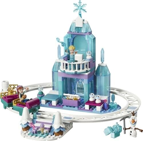 Princess Karlar Ülkesi Elsa'nın Buz Şatosu ve Kar Kızağı Macerası 43281 – 4 Yaş ve Üzeri Çocuklar Için Elsa, Anna ve Olaf Karakterleri Içeren Oyuncak Yapım Seti, Hediye Fikri (216 Parça)