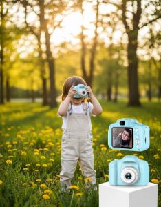 Mavi Şarjlı Mini Kamera Hd Video Fotoğraf Çekimli Genişletilebilir Hafızalı