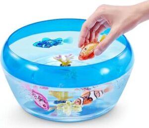 Robo Alive Robo Fish Robotik Yüzme Balığı (Mavi + Kırmızı) Zuru Water Activated, Renk Değiştirir, Pillerle Birlikte Gelir, Amazon'a Özel (2'li Paket) Seri 3