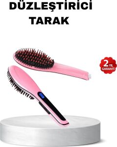 Dijital Ekranlı Seramik Saç Düzleştirici Tarak – 5 Kademeli Isı Ayarı, Iyon Kontrollü