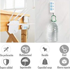 30 Sets Sihirli Kanca Çıft Taraflı Çok Amaçlı Kancalar Kendinden Yapışkanlı Şeffaf Su Geçırmez ve Yağ Geçırmez. Mutfak Banyo Oturma Odası Içın Delme Yok Çıkarılabilir Max 10KG