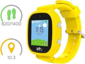 Wiky Watch 5e Esimli Akıllı Çocuk Saati Görüntülü ve Sesli Arama, Gps, Sos, Konum Takibi, Güvenli Liste, 112 Acil, Gorilla Glass Dokunmati Renkli Ekran (Tüm Operatörler Esım) (Sarı)