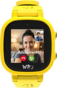Wiky Watch 5e Esimli Akıllı Çocuk Saati Görüntülü ve Sesli Arama, Gps, Sos, Konum Takibi, Güvenli Liste, 112 Acil, Gorilla Glass Dokunmati Renkli Ekran (Tüm Operatörler Esım) (Sarı)