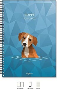 A4 Defter Çizgili 200 Syf Köpek Polygonal