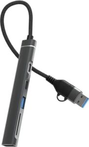 CHB025 Usb-A ve Type-C Girişli 2*type-C 1*usb-A Sd Micro Sd Tf Kart Okuyucu Çoklayıcı Dönüştürücü
