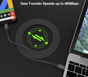 Ultra Hızlı Pd Type-C Şarj Kablosu - 240W Güçlü Kırılmaz Örgülü