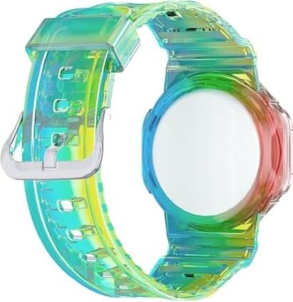 Tagsafe Rainbow Çocuk Bileklik Silikon Airtag Uyumlu Kılıf Saat Hafif
