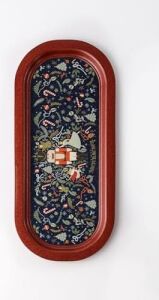 EVLE-EE168-V1 Tales Nutcracker Desenli Oval Tepsi 16X35 cm (Tales Nutcracker)