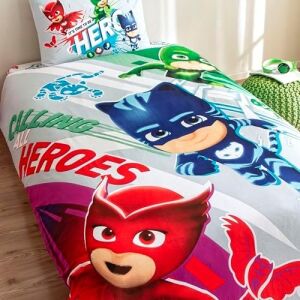 Pj Masks Super Team Standart Pamuk Nevresim Takımı, Çok Renkli, Tek Kişilik