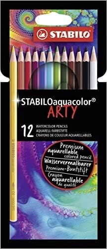 Aquacolor Arty - Kuru Boya Kalemi - 12'li Paket - Çeşitli Renkler