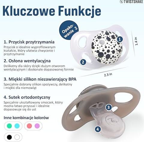 Silikon 2’li Emzik Seti Gri Beyaz 6+ Ay